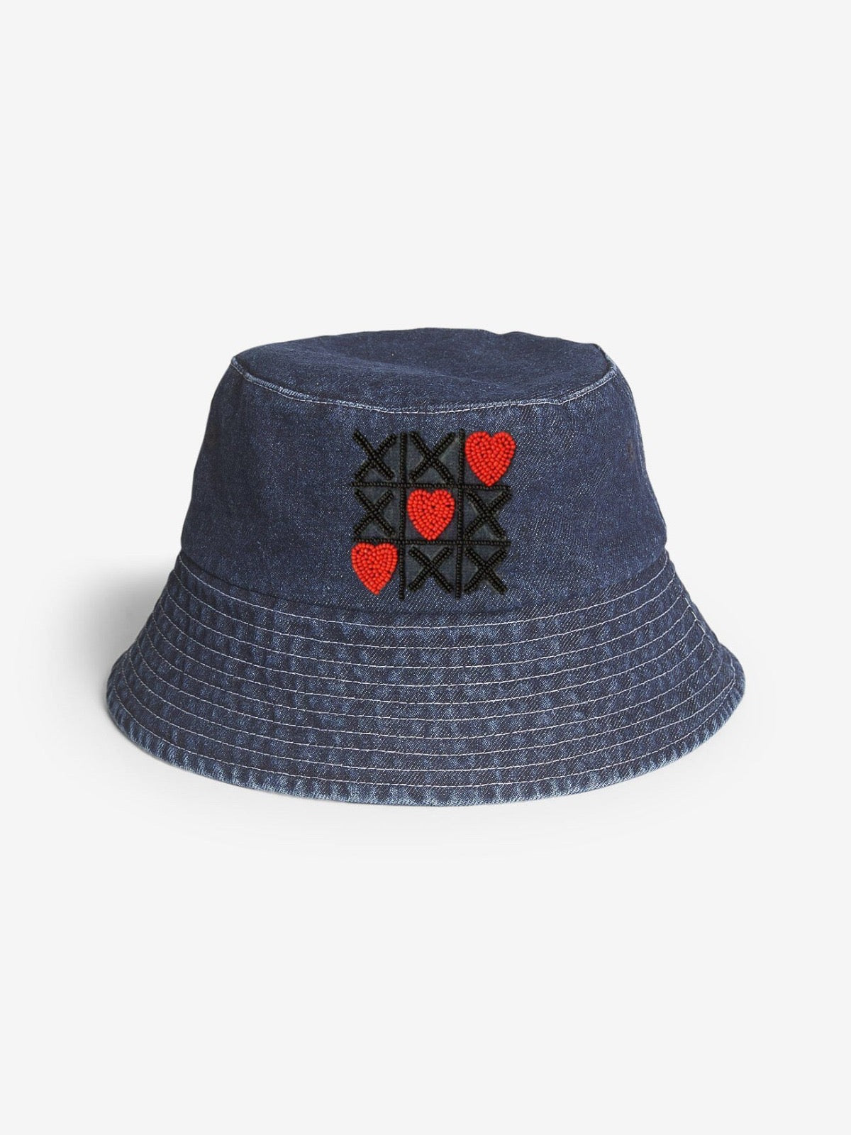 Bucket Hat (Heart Tic Tac Toe)