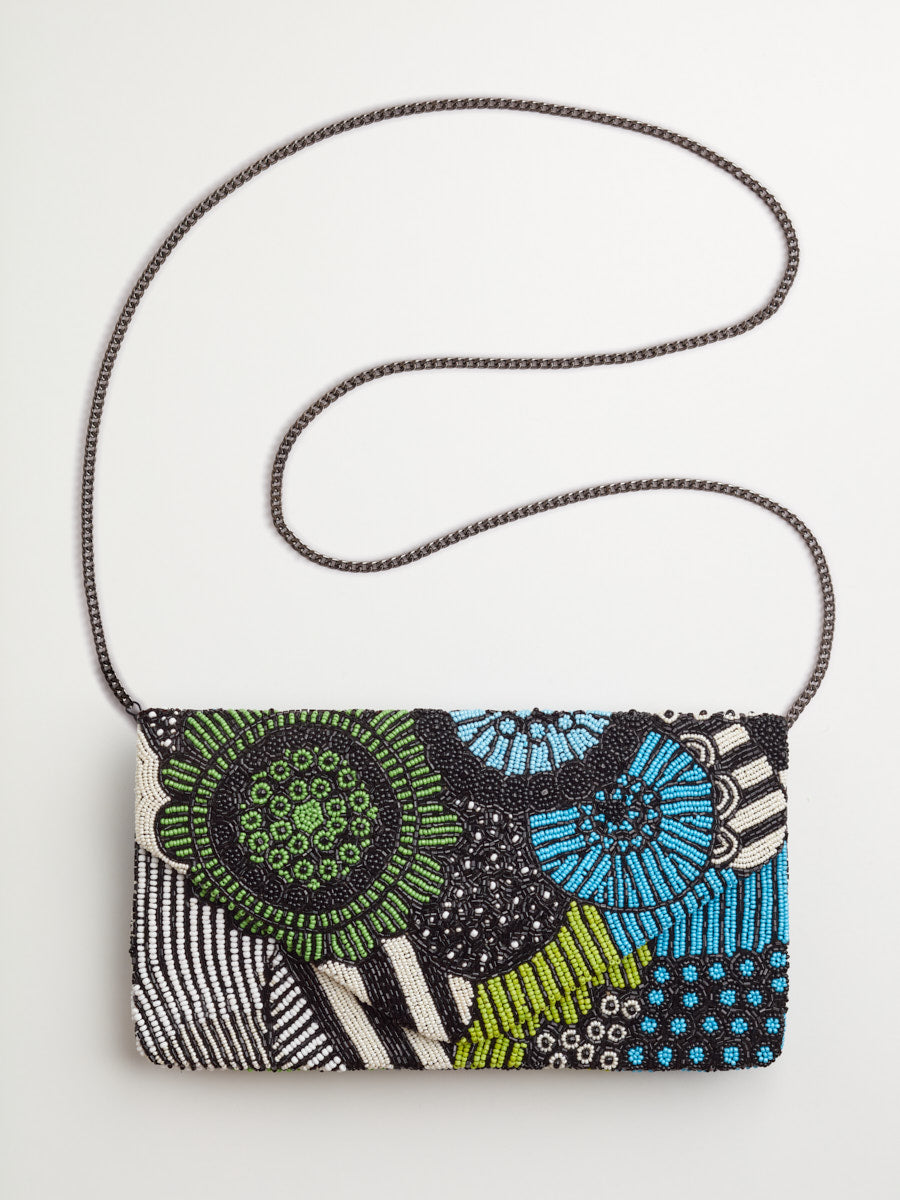 Handbeaded Clutch (Pastiche Prints)