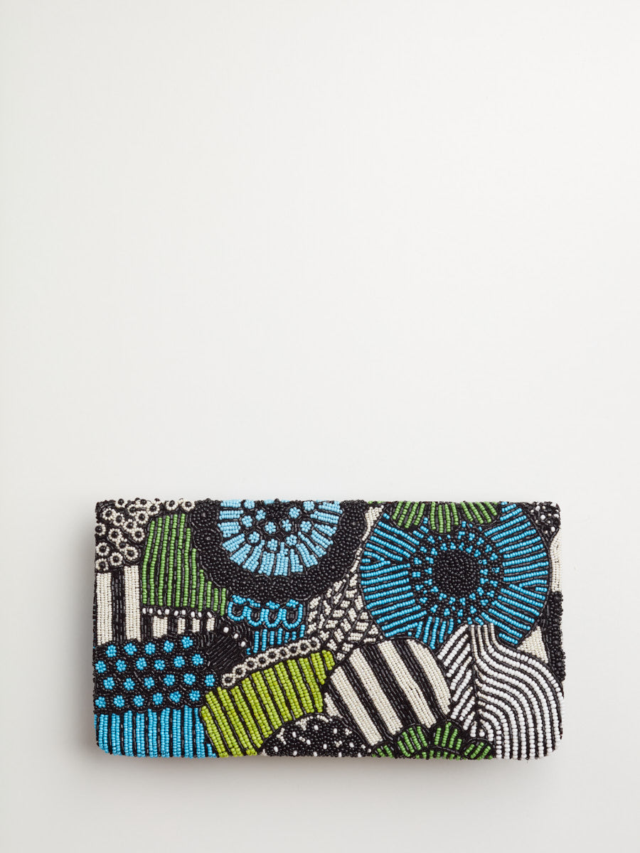Handbeaded Clutch (Pastiche Prints)