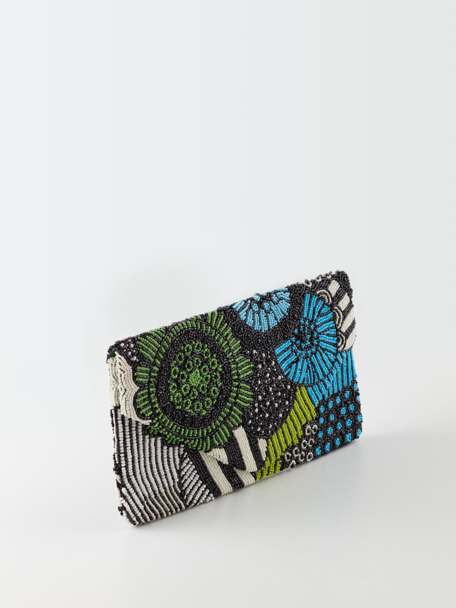 Handbeaded Clutch (Pastiche Prints)