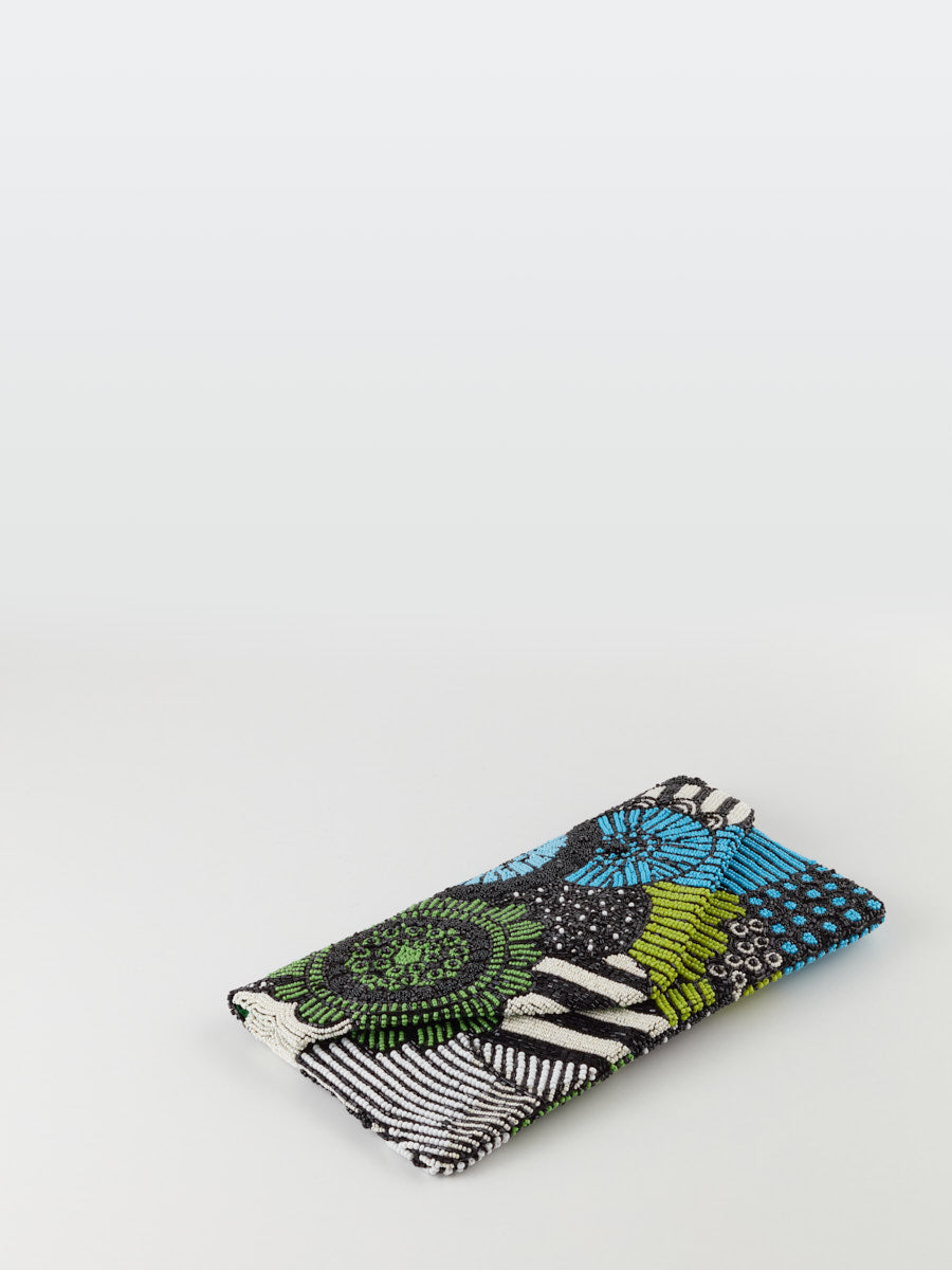Handbeaded Clutch (Pastiche Prints)