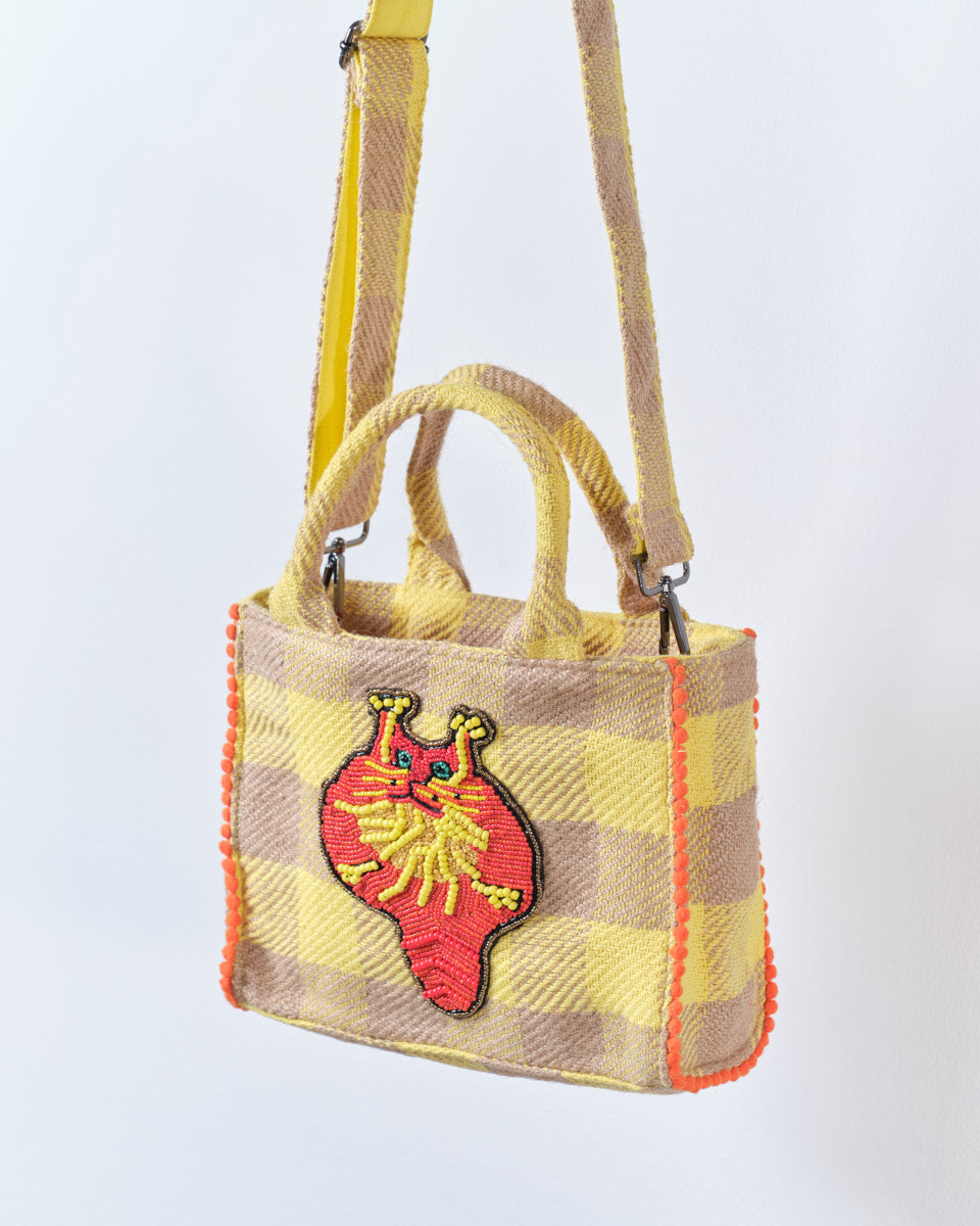 Beaded Tote (Petrified Cat)