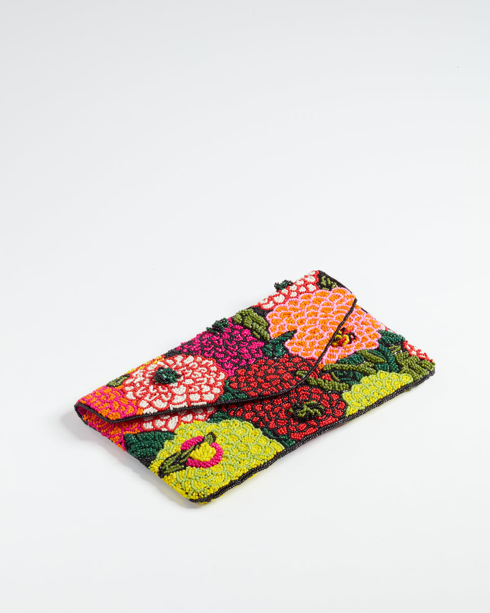 Handbeaded Clutch (Guccy Flowers)
